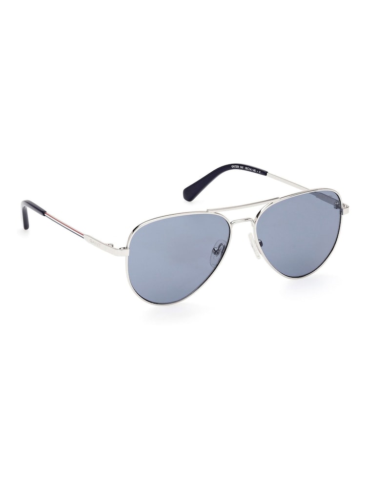 GANT Cream Metal Aviator Sunglasses In Ruthenium - Image 8 of 8 GANT Cream Metal Aviator Sunglasses In Ruthenium - Image 8 of 8