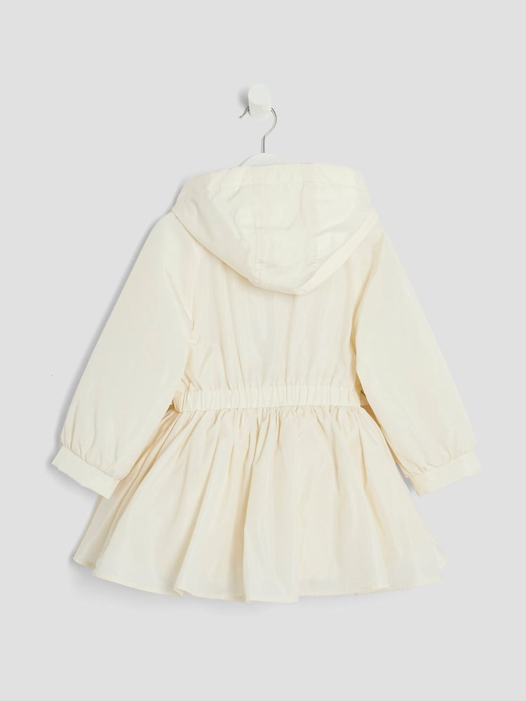 River Island Cream Girls Peplum Rain Coat - Image 2 of 4