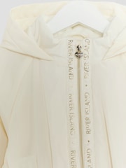 River Island Cream Girls Peplum Rain Coat - Image 3 of 4