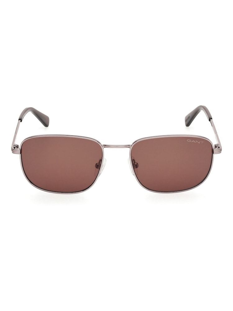 GANT Gold Metal Sunglasses In Dark Bronze - Image 1 of 8 GANT Gold Metal Sunglasses In Dark Bronze - Image 1 of 8