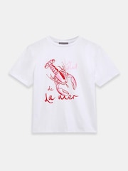 Mint Velvet Pink Lobster Graphic Print T-Shirt - Image 5 of 6