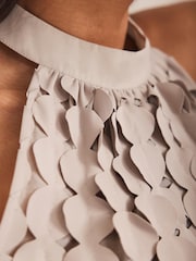 Mint Velvet Natural Disc Halter Top - Image 5 of 8