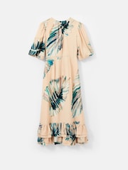 Mint Velvet Blue Palm Print Midi Dress - Image 8 of 8