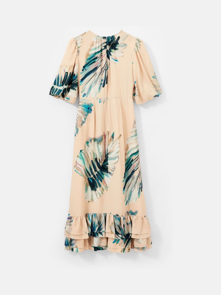 Mint Velvet Blue Palm Print Midi Dress - Image 8 of 8