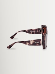 Max Mara Brown Modern Sunglasses in - Image 9 of 9