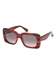 Max Mara Square Red Sunglasses - Image 3 of 8