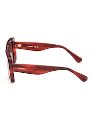 Max Mara Square Red Sunglasses - Image 4 of 8