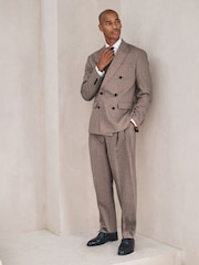 Brown Loose Fit Striped Trousers - Image 3 of 4