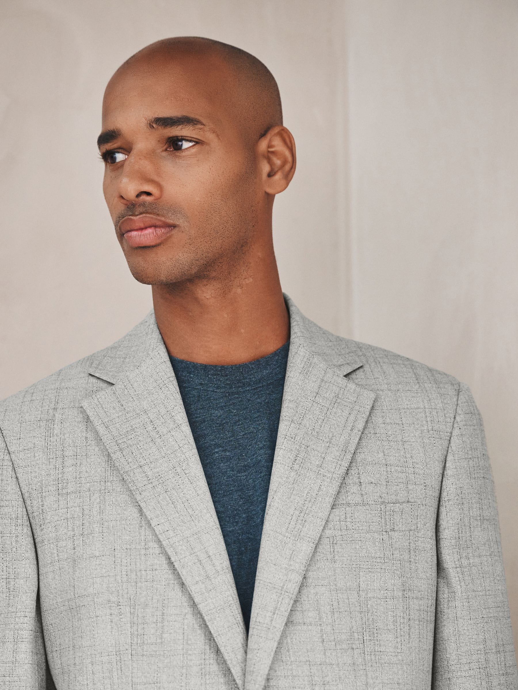 Buy Grey Loose Fit Textured Suit Jacket from Next USA