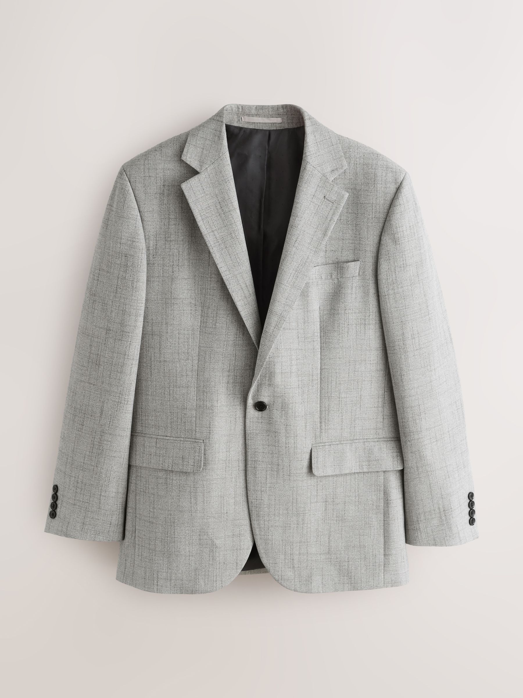 Buy Grey Loose Fit Textured Suit Jacket from Next India