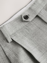 Grey Loose Fit Textured Suit Trousers - Image 8 of 9
