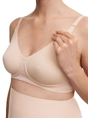 Nude - Chantelle Pure Maternity Smooth Non Wired Nursing Black Bra - Imagen 1 de 4