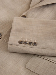 Neutral Slim Fit Signature Nova Fides 100% Italian Wool Suit Jacket - Image 12 of 12