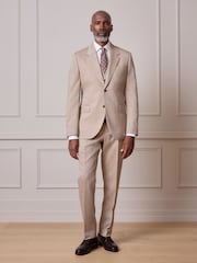 Neutral Slim Fit Signature Nova Fides 100% Italian Wool Suit Jacket - Image 2 of 6