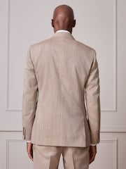 Neutral Slim Fit Signature Nova Fides 100% Italian Wool Suit Jacket - Image 5 of 6