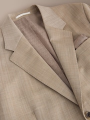 Neutral Slim Fit Signature Nova Fides 100% Italian Wool Suit Jacket - Image 9 of 12
