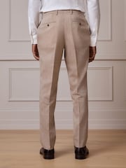 لون محايد - تلبيس ضيق - بنطلون بدلة تلبيس رشيق من صوف إيطالي 100% تشكيلة Signature Nova Fides - صورة 3 من 5