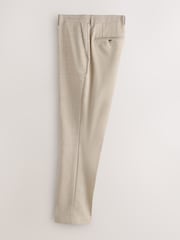 Neutral Slim Fit Signature Nova Fides 100% Italian Wool Suit Trousers - Image 6 of 9
