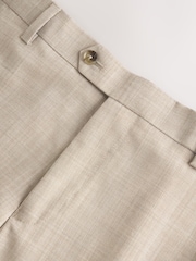 Neutral Slim Fit Signature Nova Fides 100% Italian Wool Suit Trousers - Image 7 of 9