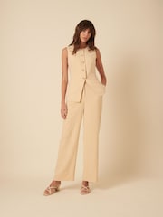 Nobodys Child Cream Long Line Crew Waistcoat - Image 4 of 5