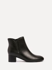 Linzi Black Manor Low Block Heeled Ankle Boots - Image 1 of 4