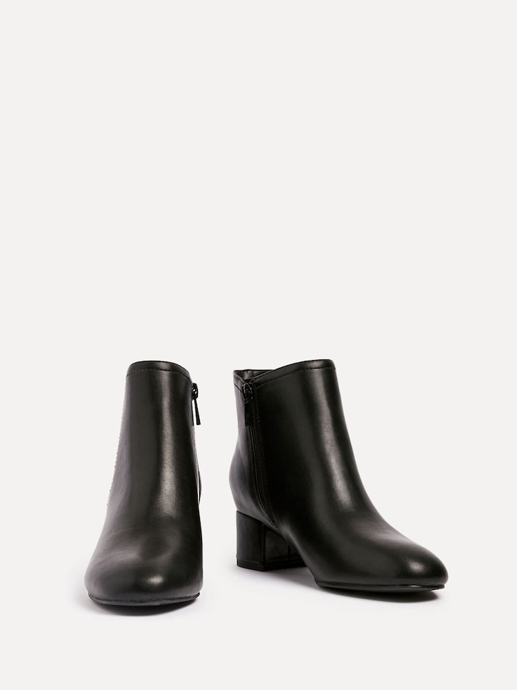Linzi Black Manor Low Block Heeled Ankle Boots - Image 2 of 4 Linzi Black Manor Low Block Heeled Ankle Boots - Image 2 of 4