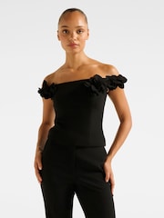 Forever New Faye Appliqué Bardot Top - Imagen 1 de 5
