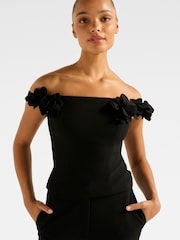 Forever New Faye Appliqué Bardot Top - Imagen 2 de 5