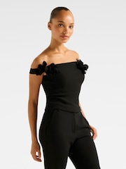 Forever New Faye Appliqué Bardot Top - Imagen 4 de 5