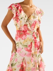Forever New Pink Naya Ruffle Midi Dress - Image 4 of 4