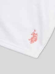 U.S. Polo Assn. White Girls Stripe T-Shirt and Shorts Set - Image 5 of 5