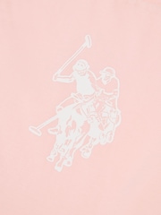 U.S. Polo Assn. Pink Girls Print T-Shirt and Jersey Shorts Set - Image 5 of 5