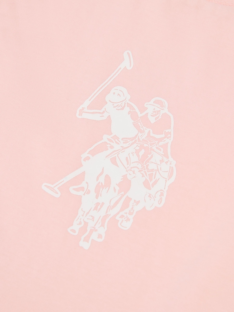U.S. Polo Assn. Pink Girls Print T-Shirt and Jersey Shorts Set - Image 5 of 5
