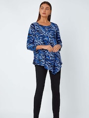 Roman Blue Animal Asymmetric Layer Stretch T-Shirt - Image 2 of 5