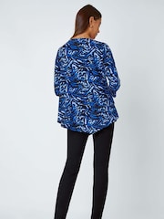 Roman Blue Animal Asymmetric Layer Stretch T-Shirt - Image 3 of 5