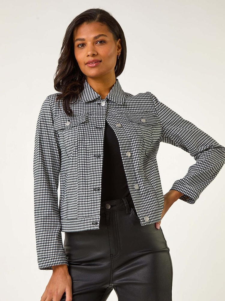 Roman Gingham Stretch Pocket Detail Jacket - Imagem 1 de 5
