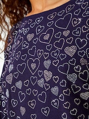 Roman Embellished Diamante Heart Jumper - Imagem 5 de 5