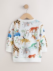 Watercolour Animals All-Over Print Crew Neck Sweatshirt (3mths-7yrs) - Image 5 of 7