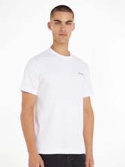 Calvin Klein White Cotton Interlock T-Shirt - Image 1 of 5