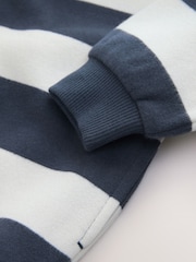 White/Blue Stripe Zip Thru Hoodie (3mths-7yrs) - Image 8 of 8