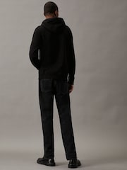 Calvin Klein Black Cotton Blend Fleece Hoodie - Image 2 of 5