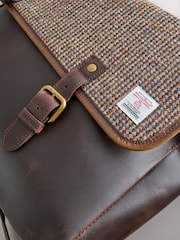 Brown Harris Tweed Messenger - Image 3 of 5