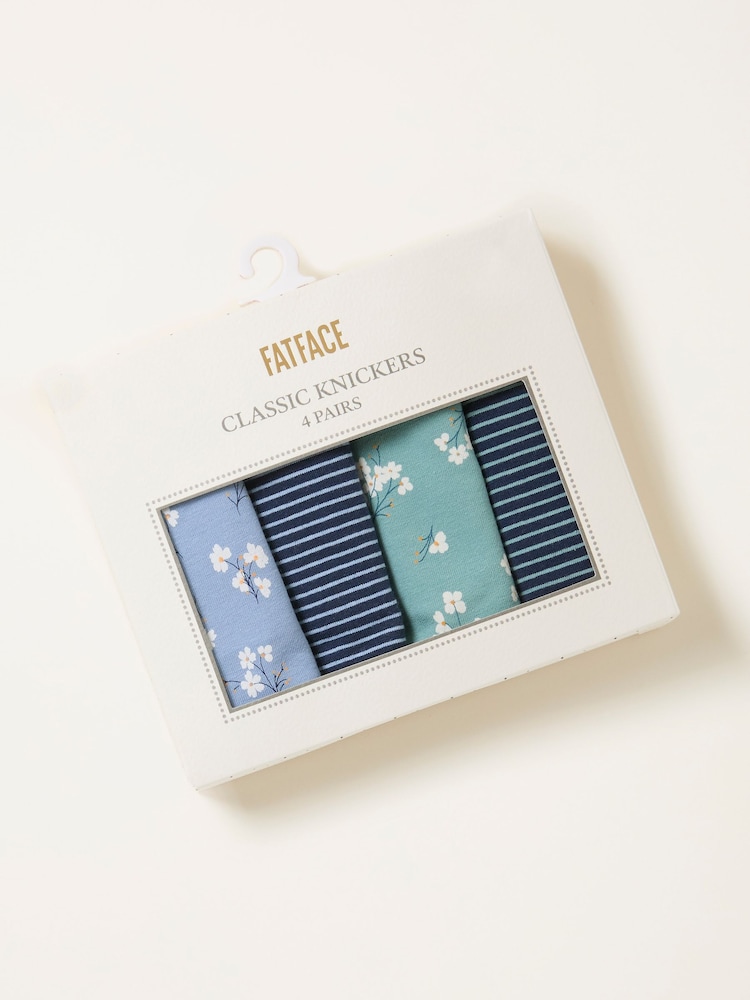 FatFace Multi 4 Pack Floral Classic Knickers - Image 1 of 2