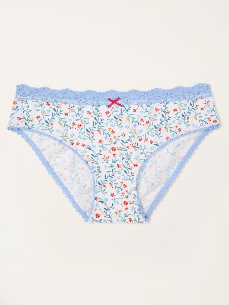 FatFace Ivory Floral Classic Knickers - Image 1 of 2
