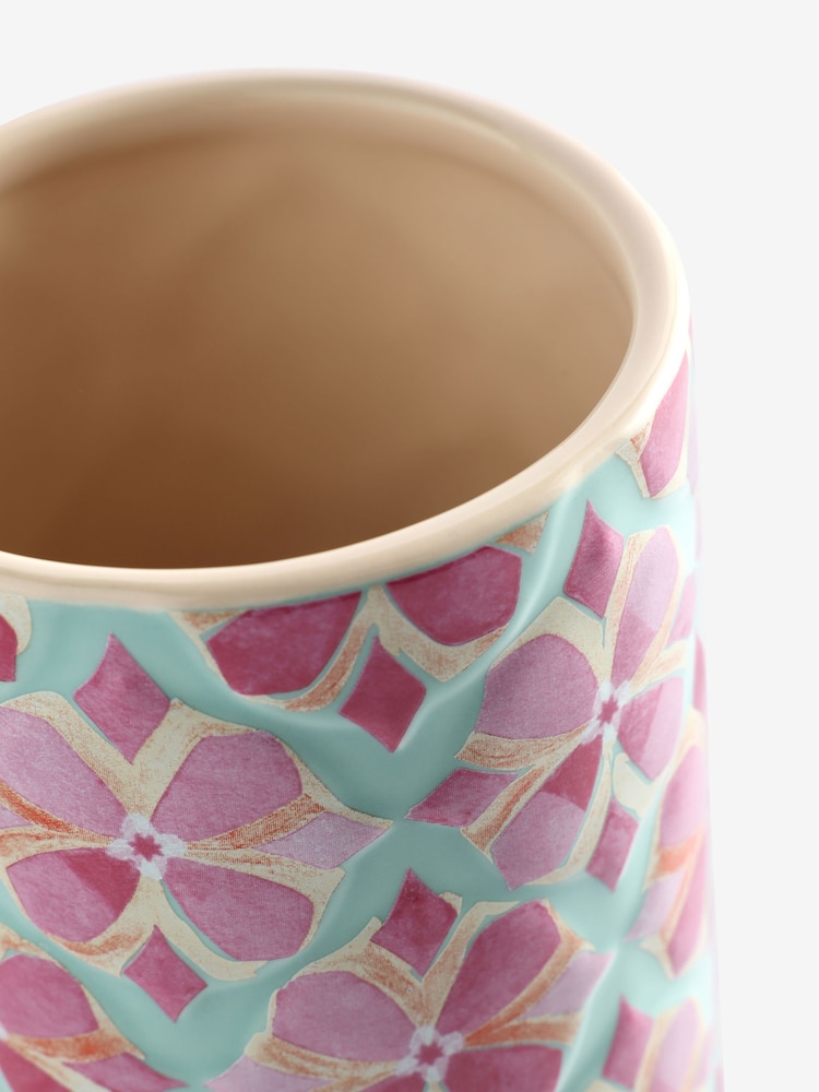 Multi Geometric Tile Ceramic Vase - Image 2 of 2