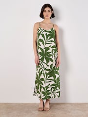 Apricot Green Silhouette Tropical Dress - Image 2 of 4