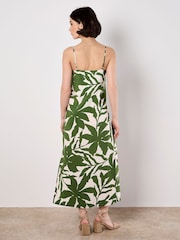 Apricot Green Silhouette Tropical Dress - Image 3 of 4