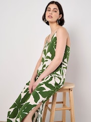 Apricot Green Silhouette Tropical Dress - Image 4 of 4