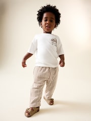 Smeđa & Krem boja pruga - (3mths-7god) - Slika 2 od 6