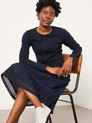 FatFace Gilly Navy 2in1 Dress - Image 1 of 6